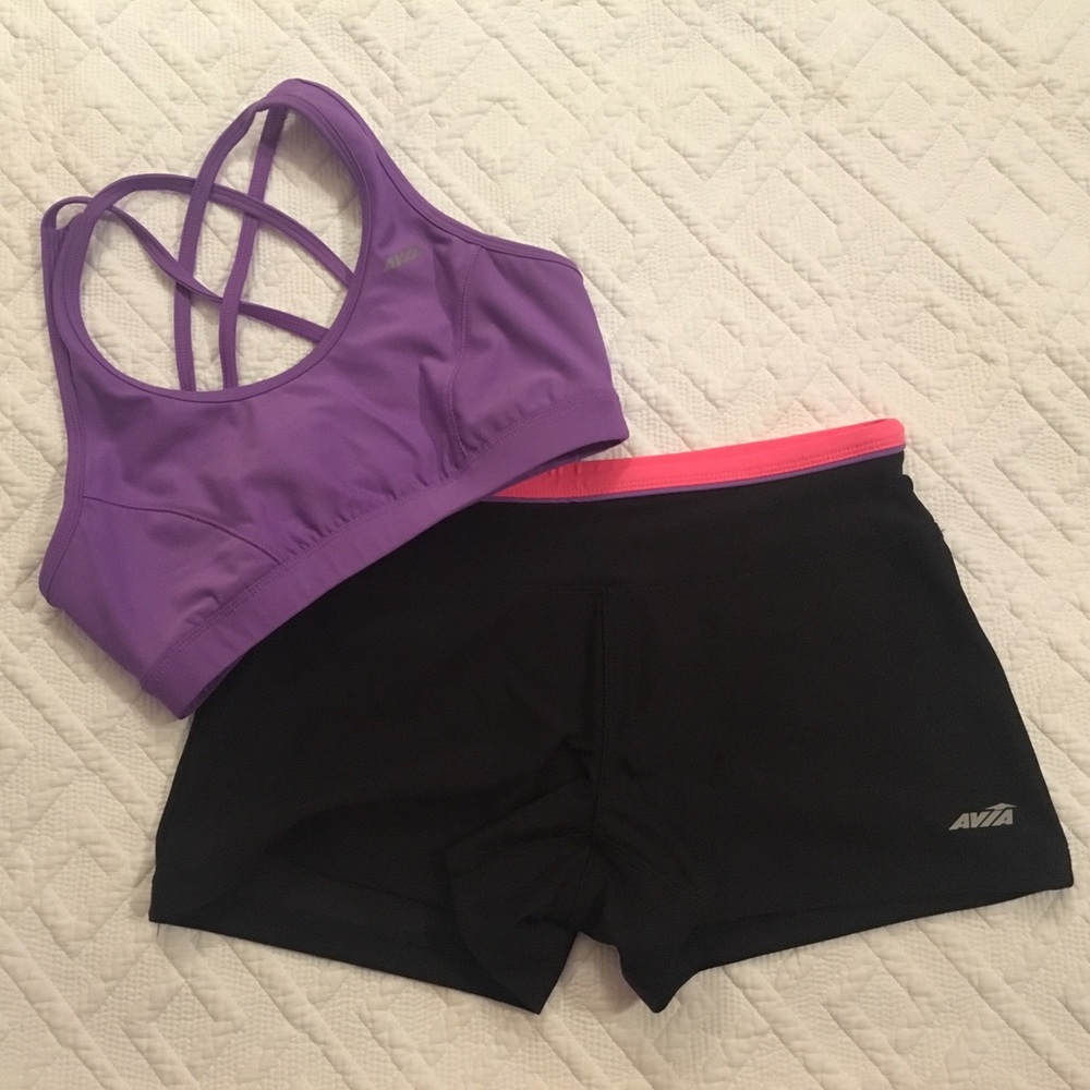 Purple sports bra